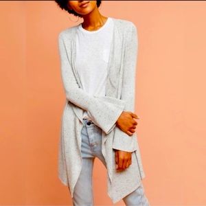 Anthro Moth Soft Cashmere Wool Waterfall Sweater S